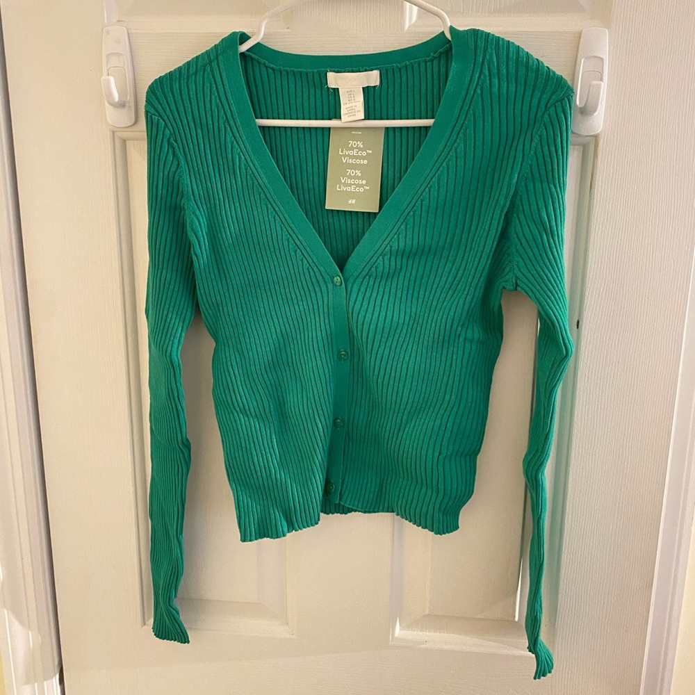 H&M Green Cardigan